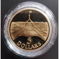 1988 $5 Parliament House Canberra Commemorative Coin In Capsule
