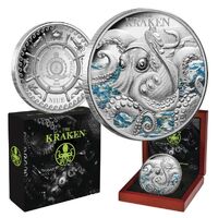 2023 $5 The Kraken Colour 2oz Silver Proof Coin