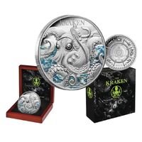 2023 $5 The Kraken Colour 2oz Silver Proof Coin