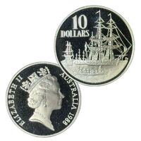 1988 $10 Bicentenary Silver Coin in Capsule