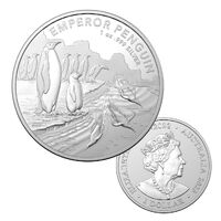 2023 $1 Australian Antarctic Territory- Emperor Penguin 1oz Silver Bullion Coin