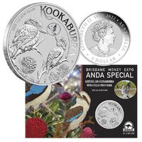 2023 $1 Kookaburra ANDA Brisbane Money Expo Brolga Privy-ANDA Brisbane Money Expo