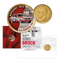 Peter Brock and Holden – 1972 Torana Enamel Penny PNC