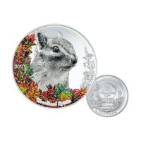 2023 Woodland Spirits Chipmunk 500T 1oz Silver Proof Coin