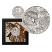 2023 Wild Mongolia Falcon 500T 1oz Silver Proof Coin