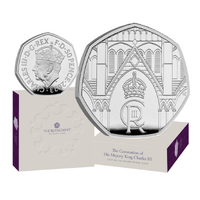 2023 50p The Coronation of His Majesty King Charles III Silver Proof Coin