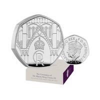 2023 50p The Coronation of His Majesty King Charles III Silver Piedfort