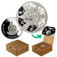 2022 20 Vatu Save Our Earth Carbon Neutral 1oz Silver Proof Coin