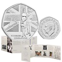 2023 50p 75 Years of Windrush Generation UK Brilliant Uncirculated Coin