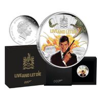 2023 James Bond Live and Let Die 50th Anniversary 1oz Silver Proof Coloured Coin 