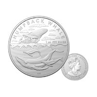 2023 $1 Australian Antarctic Territory – Humpback Whale 1 oz Fine Silver Bullion Coin 