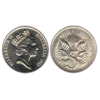 1985 5c Royal Australian Mint Uncirculated - Mint Set Year Only