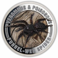 2022 $1 Funnel-Web Spider 1/2oz Silver Prooflike Coin