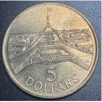 1988 $5 Parliament House Canberra Commemorative Coin Circulated Condition