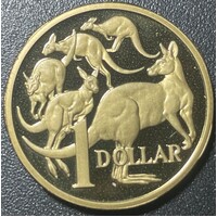 1984 Mob Of Roos $1 Royal Australian Mint Proof Strike In Clear Round Capsule