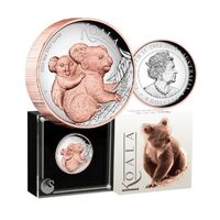 2023 Australian Koala 5oz Silver Proof High Relief Gilded Coin