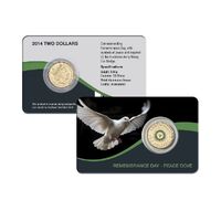 2014 $2 Green Remembrance Day Coin Pack Style 2
