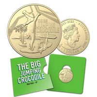 2023 $1 Aussie Big Things – The Big Jumping Crocodile Coin In Card