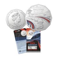 2023 50c 60th Anniversary of the Bathurst Great Race Coloured Uncirculated Coin 