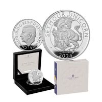 2024 £2 Royal Tudor Beasts The Seymour Unicorn 1oz Silver Proof Coin