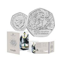  2023 50p Narnia - The Lion, the Witch and the Wardrobe UK Brilliant Uncirculated Coin