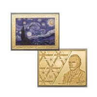 2023 Vincent Van Gogh Starry Night Gold Plated Medal 