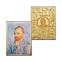 2023 Vincent Van Gogh Self Portrait Gold Plated Medal