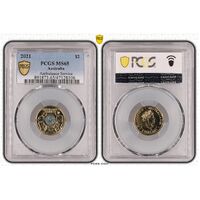 MS65 2021 $2 Ambulance Service PCGS Certification Number: 47128106
