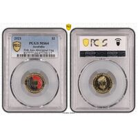 MS64 2021 $2 50th Ann Aboriginal Flag PCGS Certification Number: 47128117
