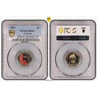 MS64 2021 $2 50th Ann Aboriginal Flag PCGS Certification Number: 47128118