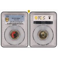 MS64 2021 $2 50th Ann Aboriginal Flag PCGS Certification Number: 47128126