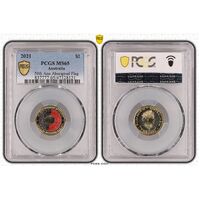 MS65 2021 $2 50th Ann Aboriginal Flag PCGS Certification Number: 47128121