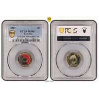 MS65 2021 $2 50th Ann Aboriginal Flag PCGS Certification Number: 47128123