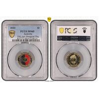 MS65 2021 $2 50th Ann Aboriginal Flag PCGS Certification Number: 47128131