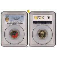 MS65 2021 $2 50th Ann Aboriginal Flag PCGS Certification Number: 47128137