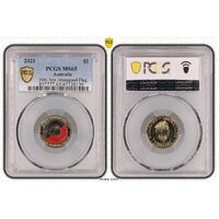 MS65 2021 $2 50th Ann Aboriginal Flag PCGS Certification Number: 47128139