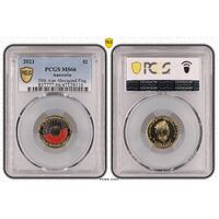 MS66 2021 $2 50th Ann Aboriginal Flag PCGS Certification Number: 47128116