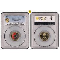 MS62 2021 $2 50th Ann Aboriginal Flag PCGS Certification Number: 47128138
