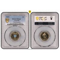 MS64 2022 $2 Peacekeeping PCGS Certification Number: 47128154