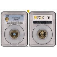 MS64 2022 $2 Peacekeeping PCGS Certification Number: 47128160
