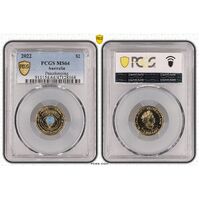 MS64 2022 $2 Peacekeeping PCGS Certification Number: 47128168