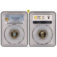 MS64 2022 $2 Peacekeeping PCGS Certification Number: 47128175