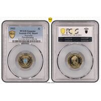 PCGS 2022 $2 Peacekeeping Uncirculated- Genuine UNC Details (95 - Scratch) PCGS Certification Number: 47128150