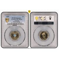 PCGS 2022 $2 Peacekeeping Uncirculated- Genuine UNC Details (95 - Scratch) PCGS Certification Number: 47128167