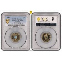 PCGS 2022 $2 Peacekeeping Uncirculated- Genuine UNC Details (95 - Scratch) PCGS Certification Number: 47128167