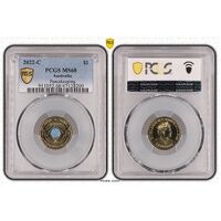 MS68 2022 C $2 Peacekeeping PCGS Certification Number: 47128200