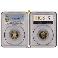 MS64 2022 $2 Frontline Workers PCGS PCGS Certification Number: 47127867