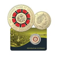 2019 $2 Lest We Forget Centenary of Repatriation  Colour Al-Br Coin Pack Style 2
