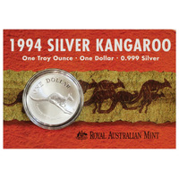 1994 $1 Silver Kangaroo 1 Oz Frosted Uncirculated Coin