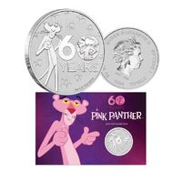 2024 $1 Pink Panther 60th Anniversary 1oz Silver Brilliant Uncirculated Coin 